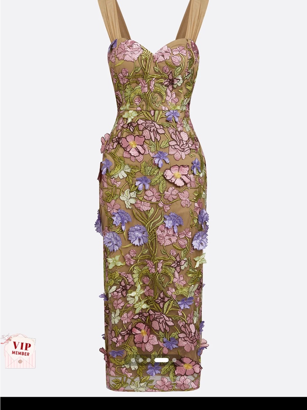 Fehaute floral appliqué dress NWT - Picture 4 of 4